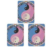 3-Pack Car Air Freshener Cards Double Sided Hanging Yin Yang Pattern Air Freshener Scented Cards for Car, Room, Bathroom | Long-Lasting Fragrance, Gray-style