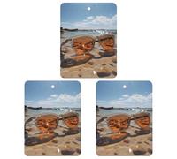 3 Pack Car Air Freshener Hanging Incense Chips Automotive Scented Hanging Sheets for Car Home Auto Interior Decor,Sunglasses on The Beach