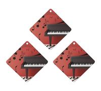 3 Pack Car Air Freshener Hanging Incense Chips Automotive Scented Hanging Sheets for Car Home Auto Interior Decor，Music Note Piano