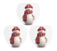 3 Pack Car Air Freshener Hanging Incense Chips Automotive Scented Hanging Sheets for Car Home Auto Interior Decor，Snowman Wearing Red Scarf