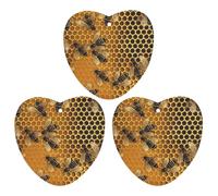 3 Pack Car Air Freshener Hanging Incense Chips Automotive Scented Hanging Sheets for Car Home Auto Interior Decor，Bees on Hive