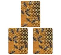 3 Pack Car Air Freshener Hanging Incense Chips Automotive Scented Hanging Sheets for Car Home Auto Interior Decor，Bees on Hive