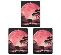 3 Pack Car Air Freshener Hanging Incense Chips Automotive Scented Hanging Sheets for Car Home Auto Interior Decor,Moon Elephant