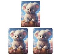 3 Pack Car Air Freshener Hanging Incense Chips Automotive Scented Hanging Sheets for Car Home Auto Interior Decorï¼ŒCute Koala