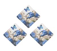 3 Pack Car Air Freshener Hanging Incense Chips Automotive Scented Hanging Sheets for Car Home Auto Interior Decorï¼ŒHydrangeas Daisies Butterflies