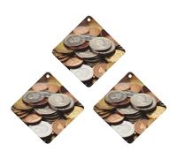 3 Pack Car Air Freshener Hanging Incense Chips Automotive Scented Hanging Sheets for Car Home Auto Interior Decor,Currency Coin