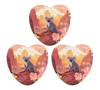 3 Pack Car Air Freshener Hanging Incense Chips Automotive Scented Hanging Sheets for Car Home Auto Interior Decorï¼ŒMural Koala