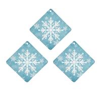 3 Pack Car Air Freshener Hanging Incense Chips Automotive Scented Hanging Sheets for Car Home Auto Interior Decor，Winter Snowflake