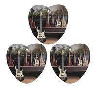 3 Pack Car Air Freshener Hanging Incense Chips Automotive Scented Hanging Sheets for Car Home Auto Interior Decor，Guitar Bass Music Musical Instruments