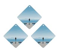 3 Pack Car Air Freshener Hanging Incense Chips Automotive Scented Hanging Sheets for Car Home Auto Interior Decor,Lonely Back