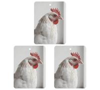 3 Pack Car Air Freshener Hanging Incense Chips Automotive Scented Hanging Sheets for Car Home Auto Interior Decor，White Chicken
