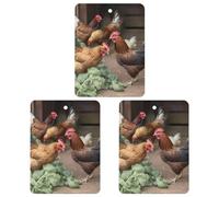 3 Pack Car Air Freshener Hanging Incense Chips Automotive Scented Hanging Sheets for Car Home Auto Interior Decor,Farm Chickens