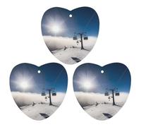 3 Pack Car Air Freshener Hanging Incense Chips Automotive Scented Hanging Sheets for Car Home Auto Interior Decor,Ski Lift At Sunshine