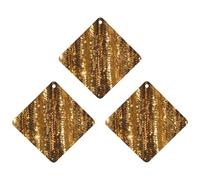 3 Pack Car Air Freshener Hanging Incense Chips Automotive Scented Hanging Sheets for Car Home Auto Interior Decor,Gold Sequin Sparkle