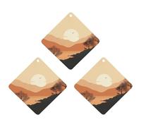3 Pack Car Air Freshener Hanging Incense Chips Automotive Scented Hanging Sheets for Car Home Auto Interior Decor,Deer And Hills