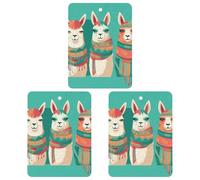 3 Pack Car Air Freshener Hanging Incense Chips Automotive Scented Hanging Sheets for Car Home Auto Interior Decor,Three Cute Alpacas
