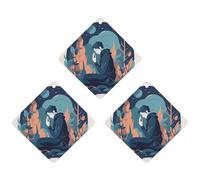 3 Pack Car Air Freshener Hanging Incense Chips Automotive Scented Hanging Sheets for Car Home Auto Interior Decor，Person Praying