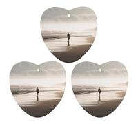 3 Pack Car Air Freshener Hanging Incense Chips Automotive Scented Hanging Sheets for Car Home Auto Interior Decor，Alone at The Beach