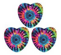 3 Pack Car Air Freshener Hanging Incense Chips Automotive Scented Hanging Sheets for Car Home Auto Interior Decor，Exotic Tribe Tie Dye Style