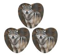 3 Pack Car Air Freshener Hanging Incense Chips Automotive Scented Hanging Sheets for Car Home Auto Interior Decor,Wild Wild Gray Wolf
