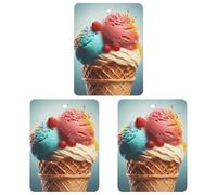 3 Pack Car Air Freshener Hanging Incense Chips Automotive Scented Hanging Sheets for Car Home Auto Interior Decor,Cartoon Ice Cream