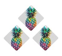 3 Pack Car Air Freshener Hanging Incense Chips Automotive Scented Hanging Sheets for Car Home Auto Interior Decor，Colored Pineapple