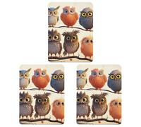 3 Pack Car Air Freshener Hanging Incense Chips Automotive Scented Hanging Sheets for Car Home Auto Interior Decor，Owls Birds