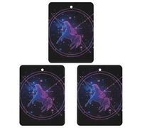 3 Pack Car Air Freshener Hanging Incense Chips Automotive Scented Hanging Sheets for Car Home Auto Interior Decor，Sagittarius