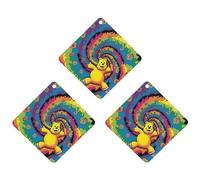 3 Pack Car Air Freshener Hanging Incense Chips Automotive Scented Hanging Sheets for Car Home Auto Interior Decor，Dancing Thanksgiving Bear