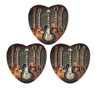 3 Pack Car Air Freshener Hanging Incense Chips Automotive Scented Hanging Sheets for Car Home Auto Interior Decor,Guitars Art