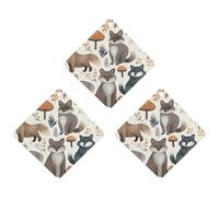 3 Pack Car Air Freshener Hanging Incense Chips Automotive Scented Hanging Sheets for Car Home Auto Interior Decor，Raccoon Animals