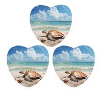 3 Pack Car Air Freshener Hanging Incense Chips Automotive Scented Hanging Sheets for Car Home Auto Interior Decor,Sea Turtle Starfish