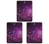 3 Pack Car Air Freshener Hanging Incense Chips Automotive Scented Hanging Sheets for Car Home Auto Interior Decor，Melodious Music