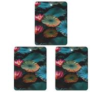 3 Pack Car Air Freshener Hanging Incense Chips Automotive Scented Hanging Sheets for Car Home Auto Interior Decor,Colorful Flower Leaves