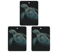 3 Pack Car Air Freshener Hanging Incense Chips Automotive Scented Hanging Sheets for Car Home Auto Interior Decor,Glowing Green Sea Turtle