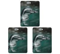 3 Pack Car Air Freshener Hanging Incense Chips Automotive Scented Hanging Sheets for Car Home Auto Interior Decor，A Penguin in The Water