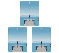 3 Pack Car Air Freshener Hanging Incense Chips Automotive Scented Hanging Sheets for Car Home Auto Interior Decor,Lonely Back