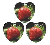 3 Pack Car Air Freshener Hanging Incense Chips Automotive Scented Hanging Sheets for Car Home Auto Interior Decor，Fruit Strawberry