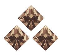 3 Pack Car Air Freshener Hanging Incense Chips Automotive Scented Hanging Sheets for Car Home Auto Interior Decor，Dark Brown Bow