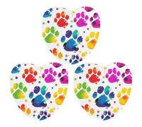 3 Pack Car Air Freshener Hanging Incense Chips Automotive Scented Hanging Sheets for Car Home Auto Interior Decor，Colorful Dog Paw Print
