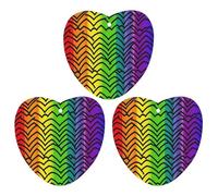 3 Pack Car Air Freshener Hanging Incense Chips Automotive Scented Hanging Sheets for Car Home Auto Interior Decorï¼ŒGay Pride Rainbow Pattern