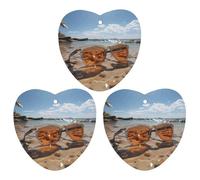 3 Pack Car Air Freshener Hanging Incense Chips Automotive Scented Hanging Sheets for Car Home Auto Interior Decor,Sunglasses on The Beach