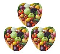 3 Pack Car Air Freshener Hanging Incense Chips Automotive Scented Hanging Sheets for Car Home Auto Interior Decor,Fresh Fruits And Vegetables