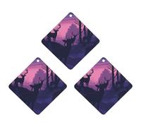 3 Pack Car Air Freshener Hanging Incense Chips Automotive Scented Hanging Sheets for Car Home Auto Interior Decor,Deer Silhouette