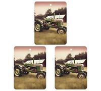 3 Pack Car Air Freshener Hanging Incense Chips Automotive Scented Hanging Sheets for Car Home Auto Interior Decor，Old Tractor Photo Farm