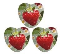 3 Pack Car Air Freshener Hanging Incense Chips Automotive Scented Hanging Sheets for Car Home Auto Interior Decor，Lovely Strawberry