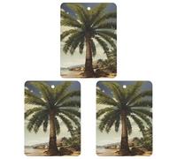 3 Pack Car Air Freshener Hanging Incense Chips Automotive Scented Hanging Sheets for Car Home Auto Interior Decor，Palm Tree Tropical