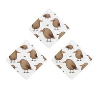 3 Pack Car Air Freshener Hanging Incense Chips Automotive Scented Hanging Sheets for Car Home Auto Interior Decor,Kiwi Birds Cute