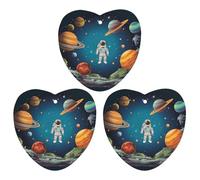 3 Pack Car Air Freshener Hanging Incense Chips Automotive Scented Hanging Sheets for Car Home Auto Interior Decor，Outer Space Rocket Astronaut