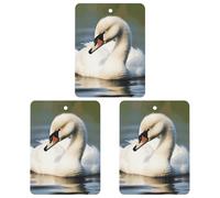 3 Pack Car Air Freshener Hanging Incense Chips Automotive Scented Hanging Sheets for Car Home Auto Interior Decor，Cute Little Swan
